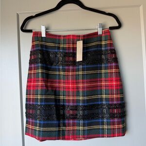 J. Crew Mini skirt in Lurex® Stewart tartan